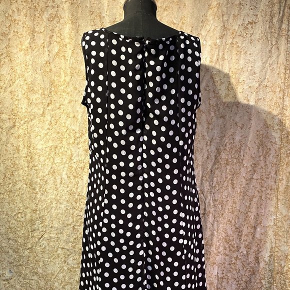 Studio I Black and White Polka Dot with Ruffled Hem Sz 10 - Picture 6 of 8